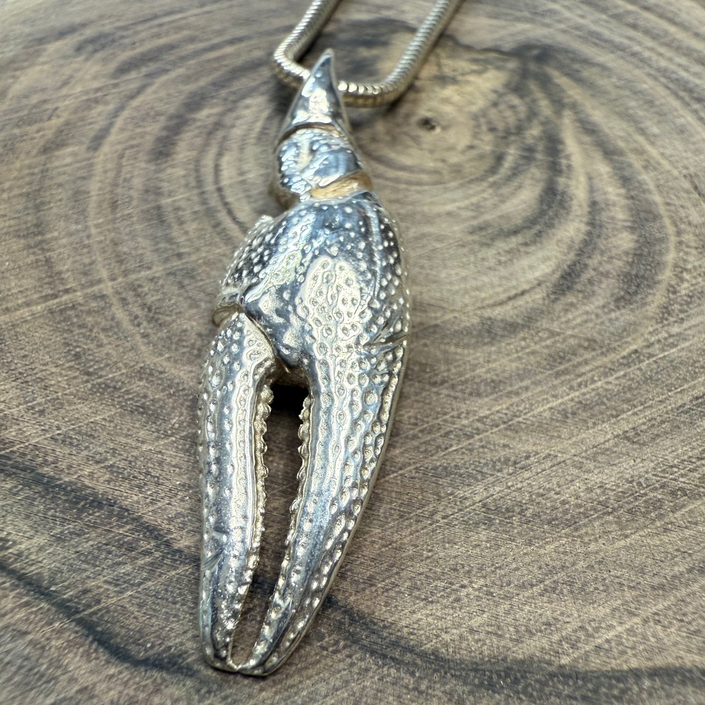 Large. Claw with 18" Snake Chain