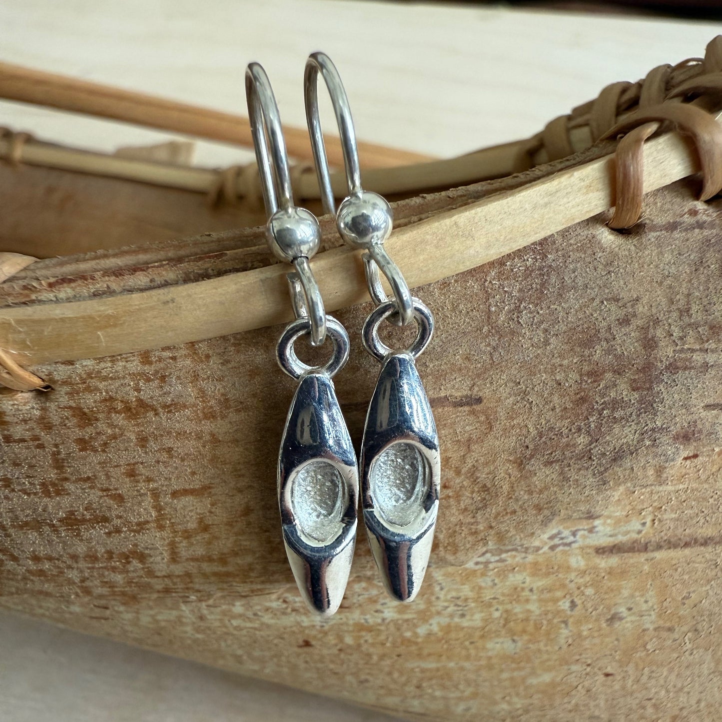 sterling kayak earrings