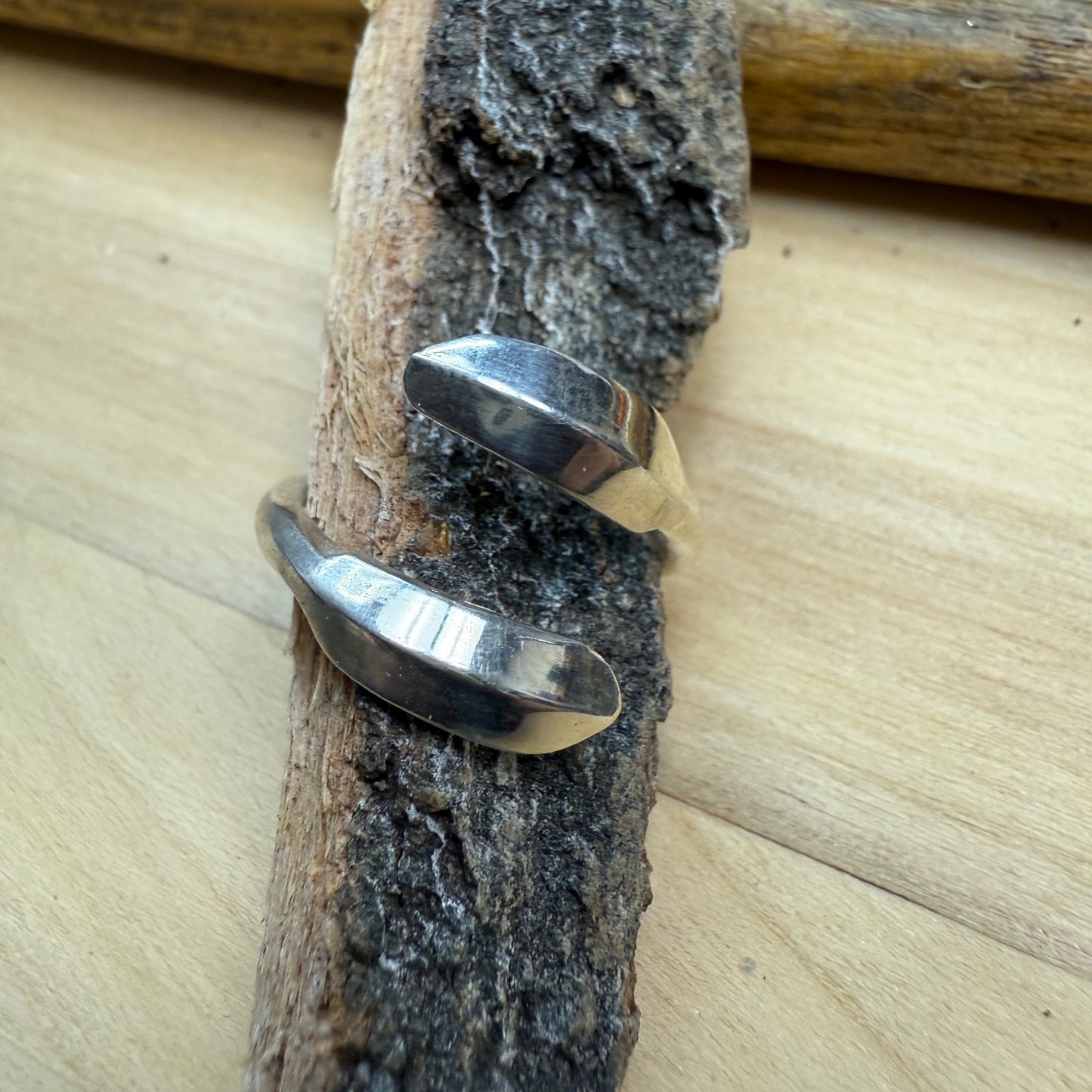 Kayak Paddle Wrap Ring – Adjustable Sterling Silver Large