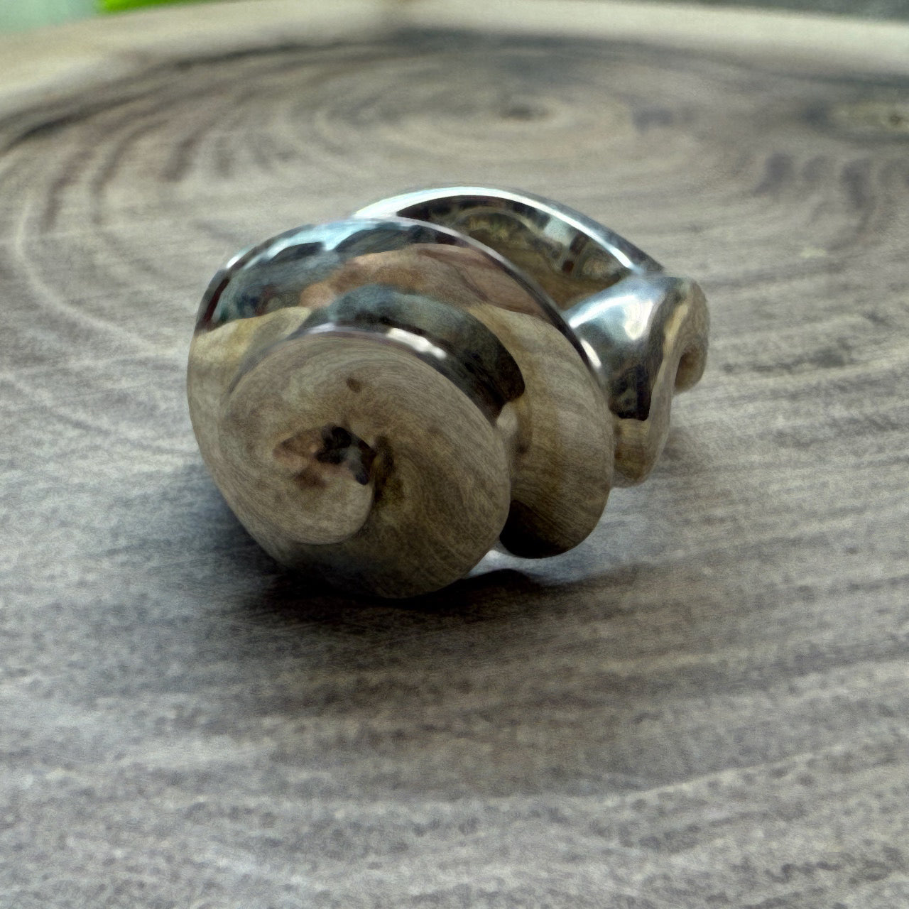 SPIRALE (Spiral) Sterling Silver Ring Small