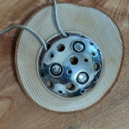 MERKUR Sterling Silver Planet Pendant Large With Chain