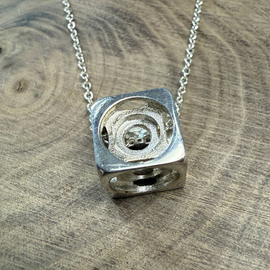 LABYRINTH Sterling Silver Calming Cube Medium