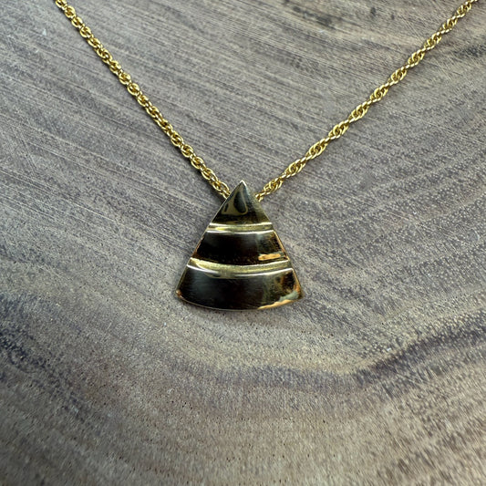 SEGEL 18 K Gold  Horizontal Stripe Pendnat