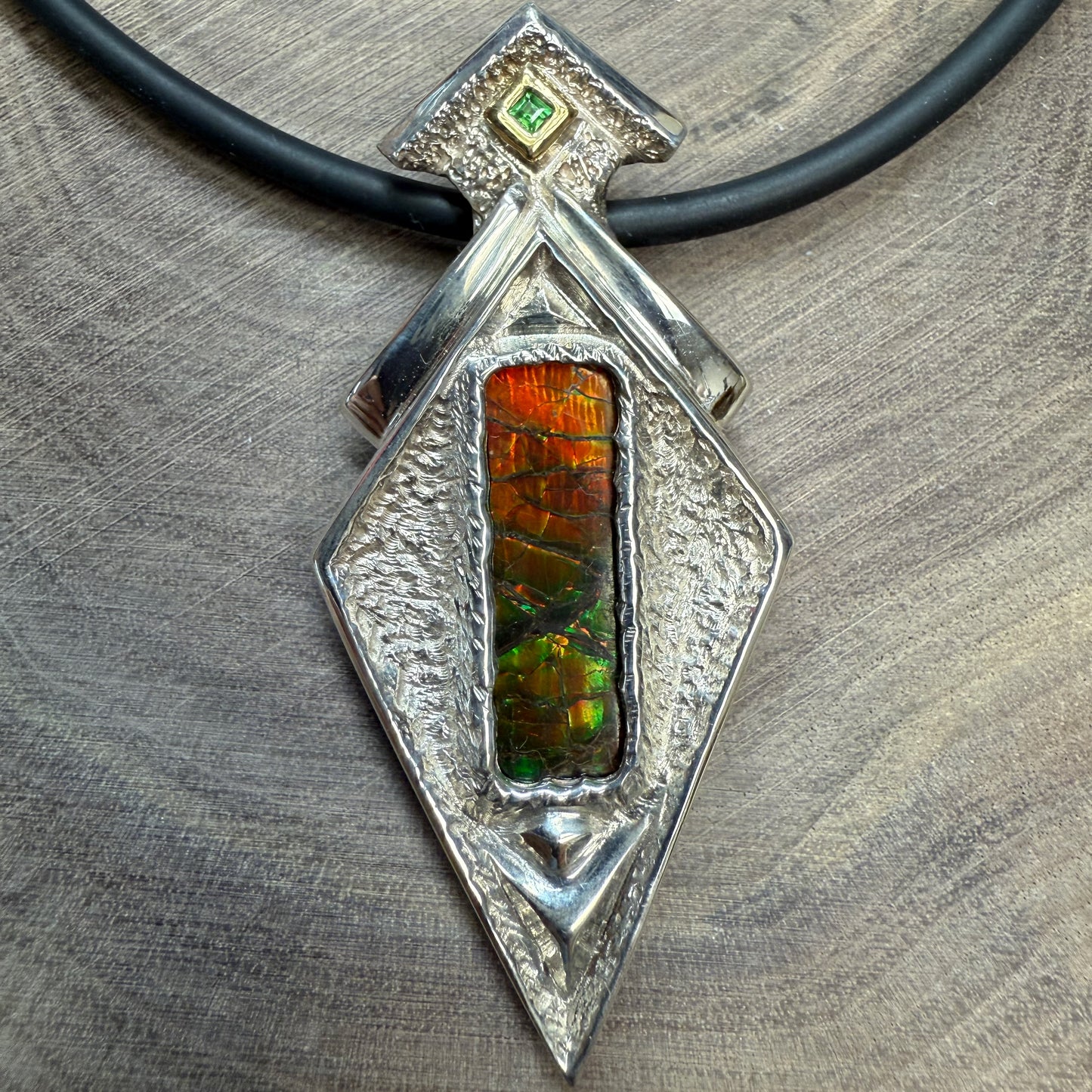 MYTHOS - Electra  Sterling Silver Ammolite Pendant