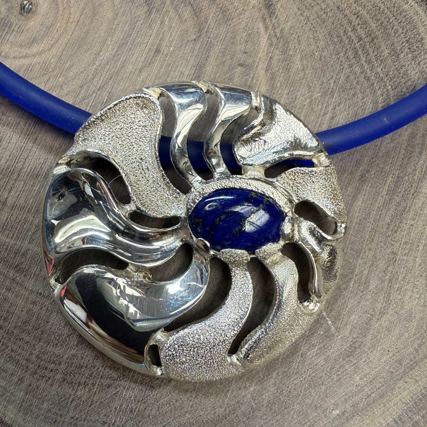 PLANET Sun Pendant Sterling Silver With Sodalite