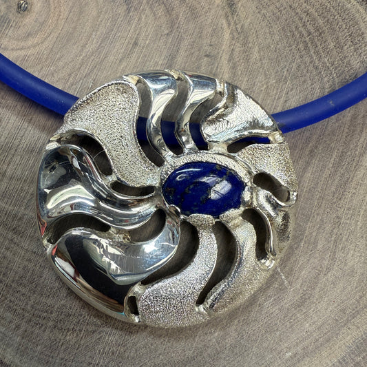 PLANET Sun Pendant Sterling Silver With Sodalite