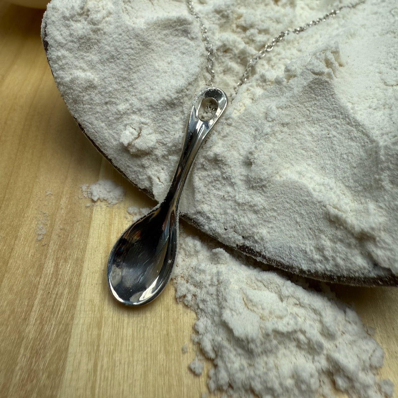What's Cooking Sterling Silver Ladle with Cable Chain