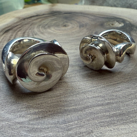 SPIRALE  (Spiral) Sterling Silver Ring Large