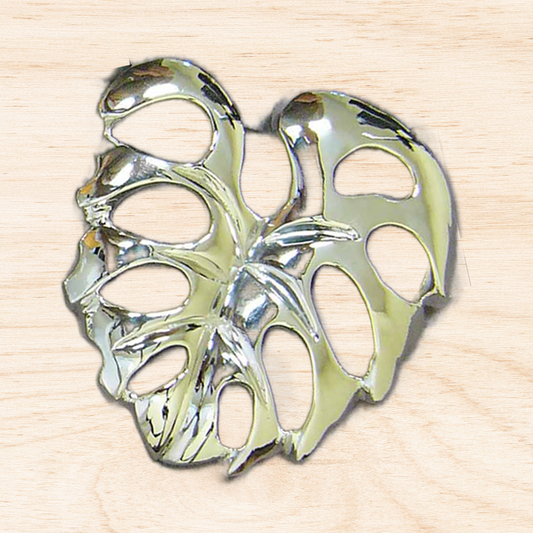 Blättli Silver Pendant With Snake Chain