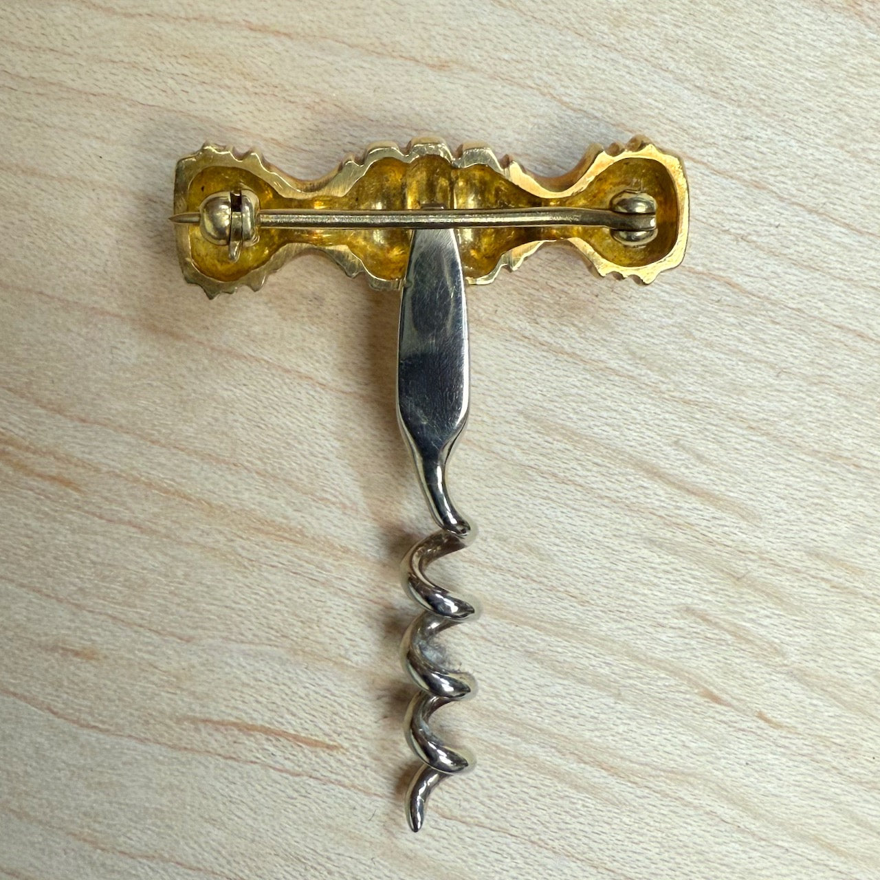 Zappen 18 k Gold Corkscrew Broach