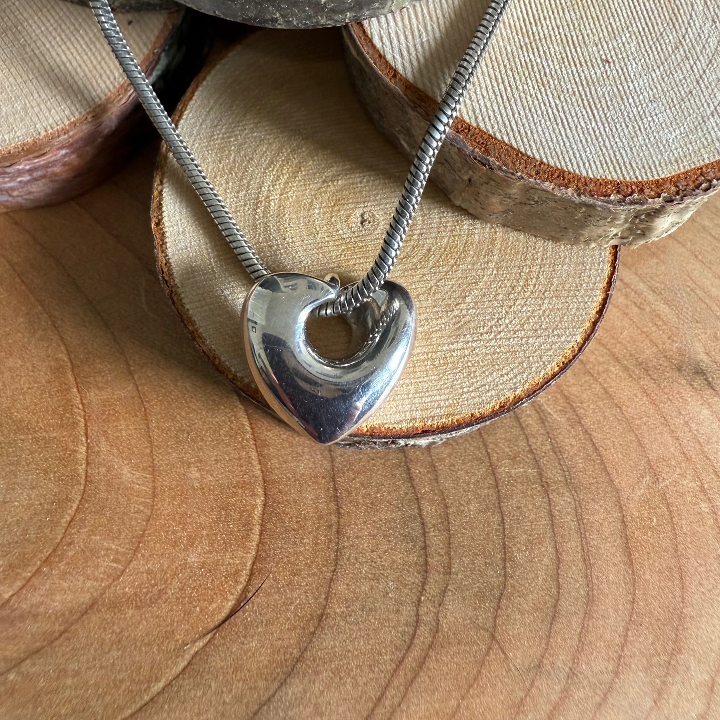 Loch Heart Pendant with Snake Chain