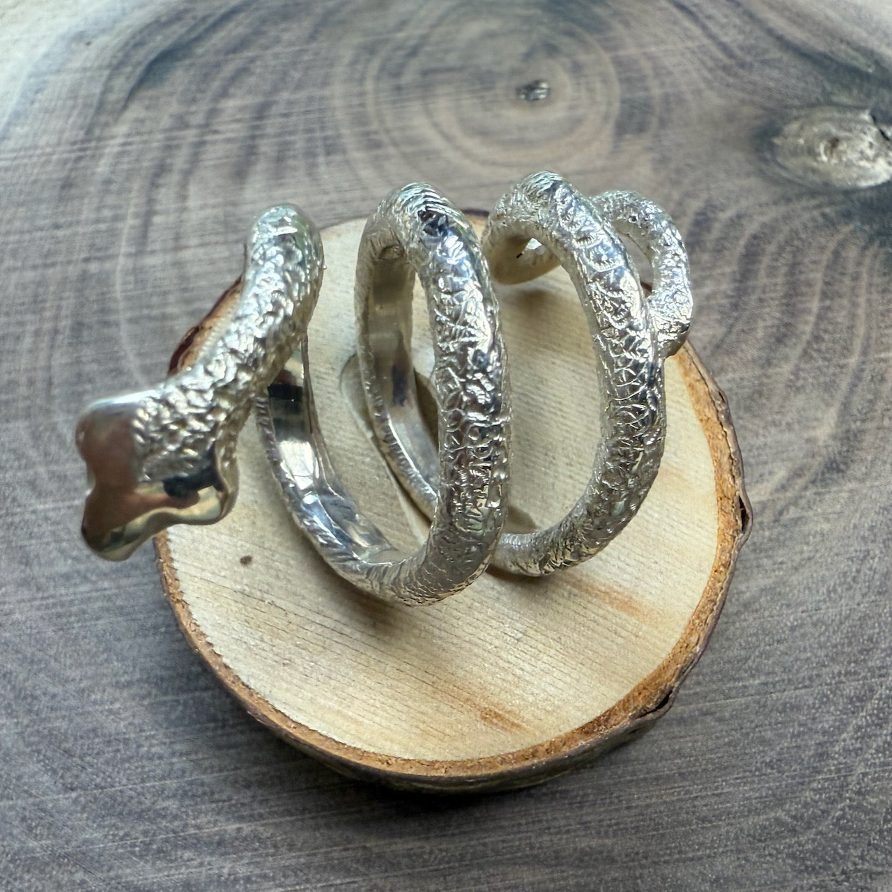 KOBRA (cobra) Double Loop Sterling Silver Ring