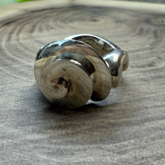 SPIRALE  (Spiral) Sterling Silver Ring Small
