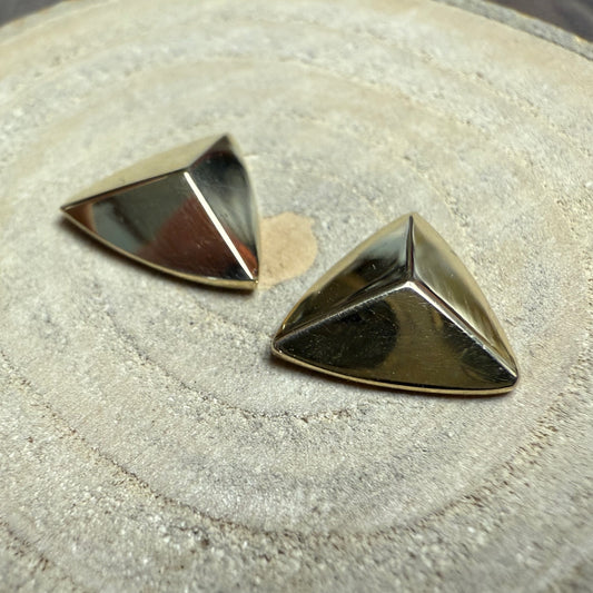 GEOMETRIE 18 K Gold Triangle Studs